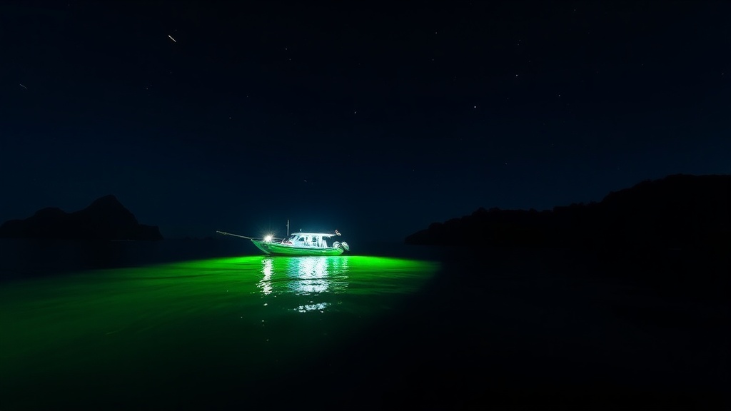 Night fishing boat