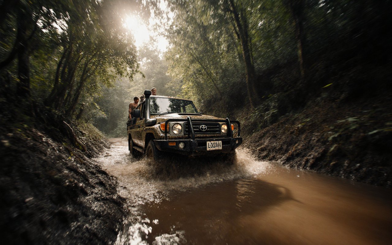 Off-road 4×4 jungle trail