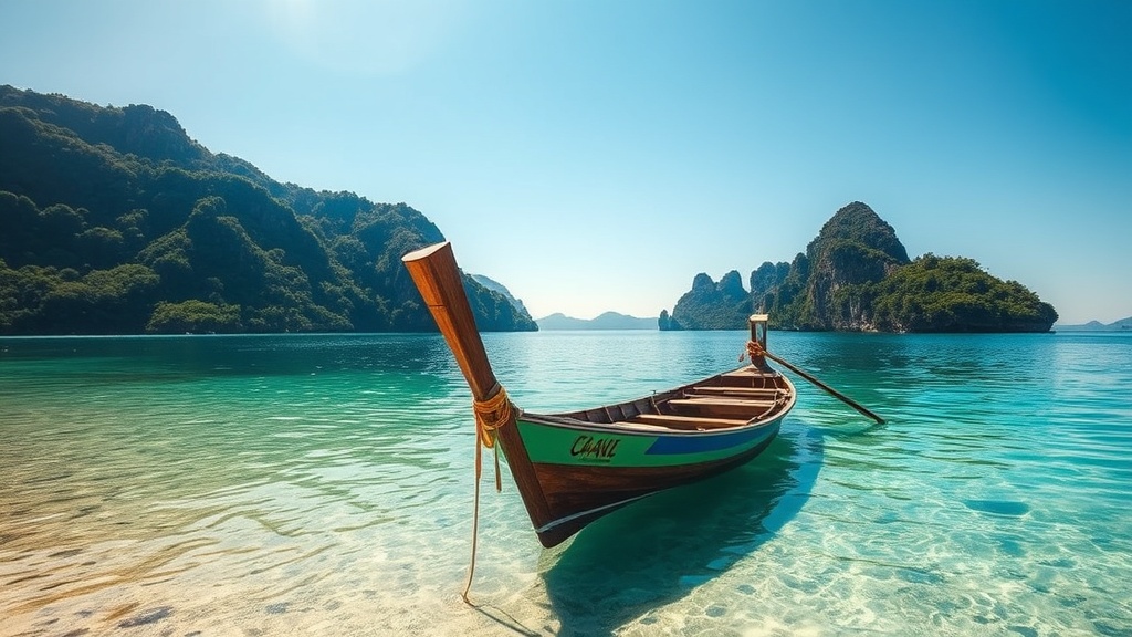 Private longtail boat at Pig Island