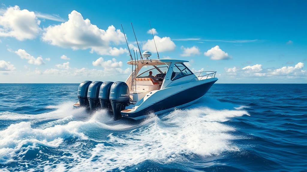 Six-engine private speedboat