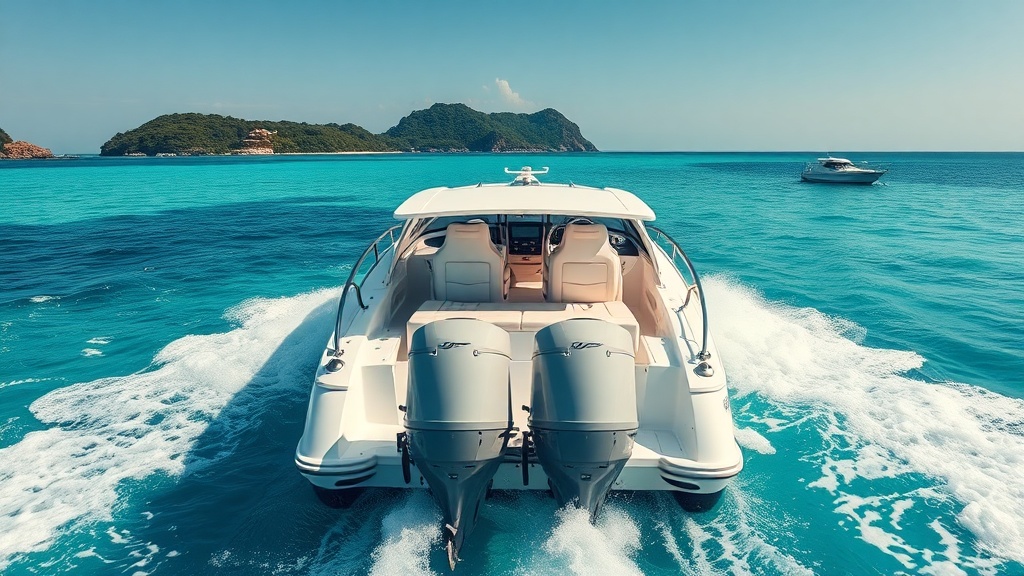Two-engine private speedboat