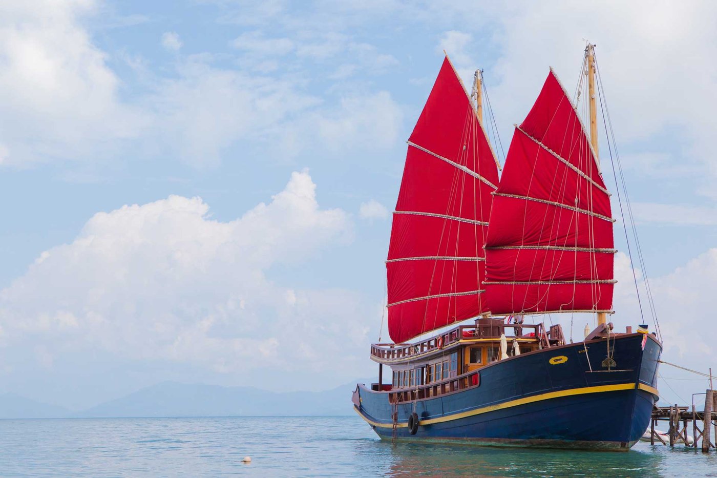 Red Baron three-mast Chinese sailing junk